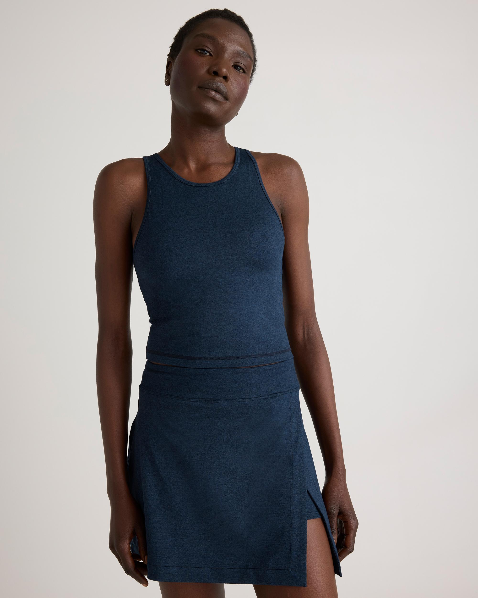 Quince | Women's Ultra-Soft High Neck Cropped Tank Top Polyester Product Image