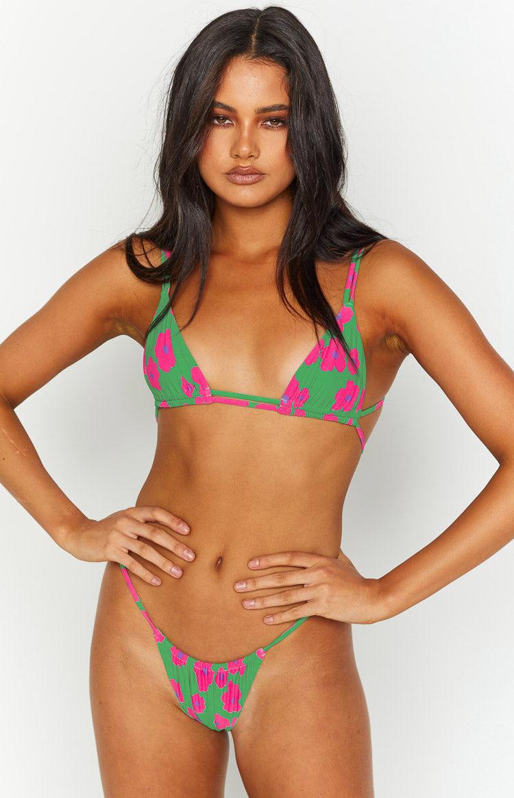 9.0 Swim Sumba Green Floral Bikini Top Baby Product Image