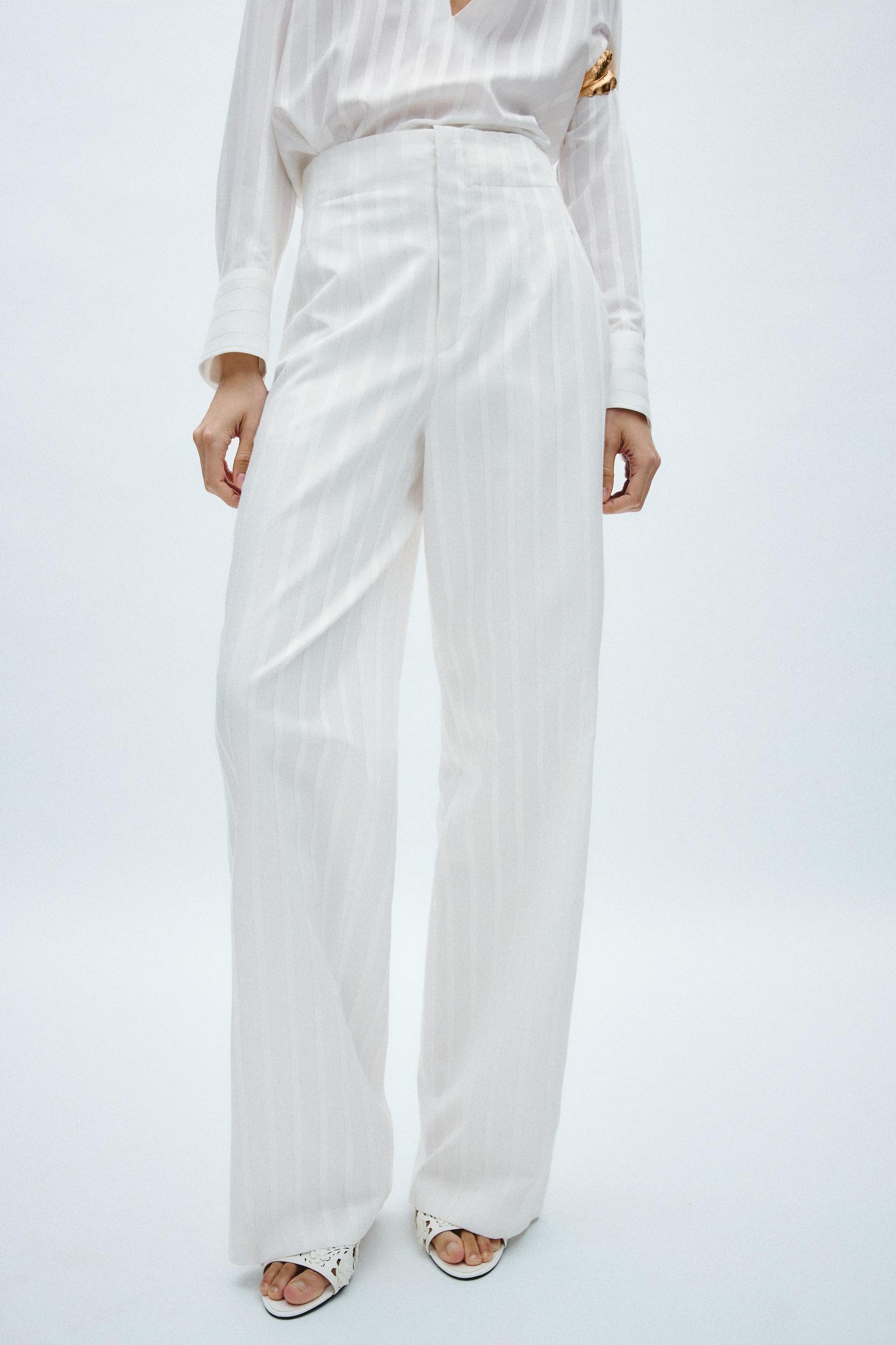 METALLIC THREAD PANTS ZW COLLECTION Product Image