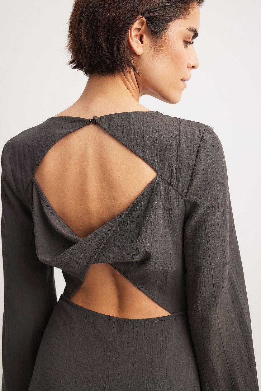 Structured Melange Open Back Dress Product Image