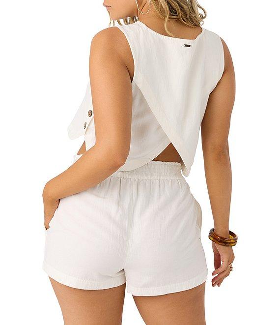 O'Neill Sanders Sleeveless Cropped Linen-Blend Tank Top Product Image