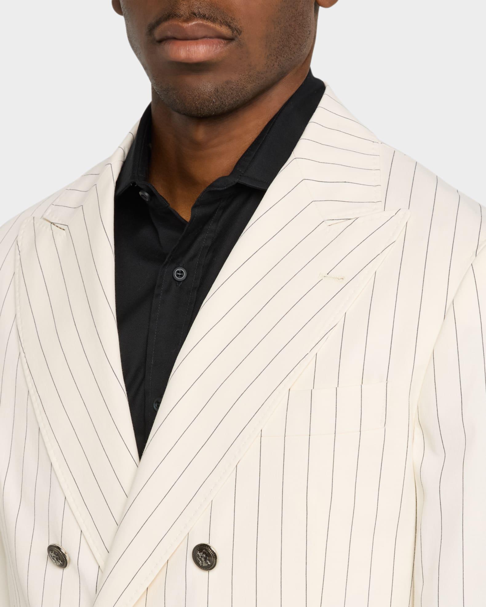 Men's Double-Breasted Pinstripe Sport Coat Product Image