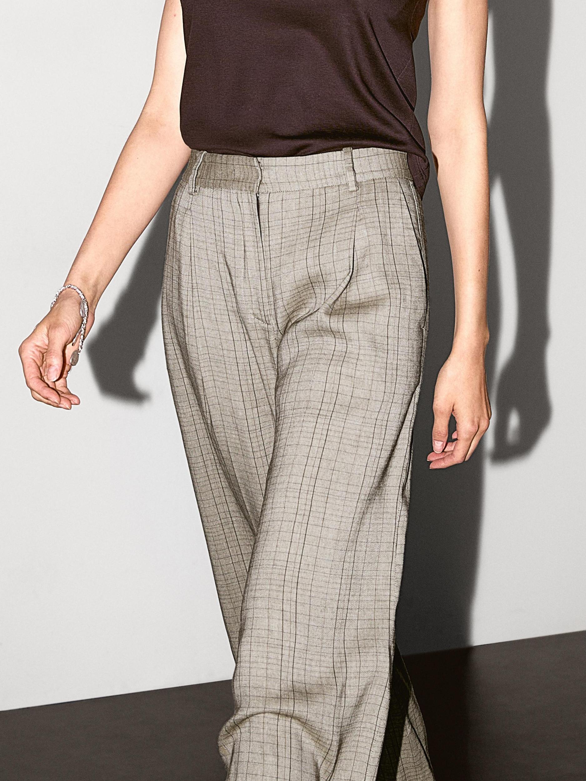 Check print suit trousers Product Image