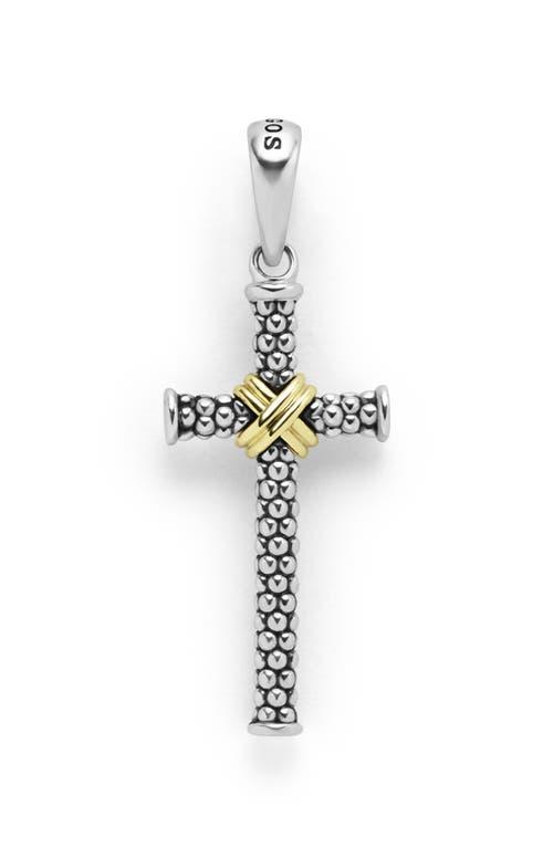 LAGOS Men's Anthem Two-Tone Caviar Beaded X Cross Amulet at Nordstrom Product Image