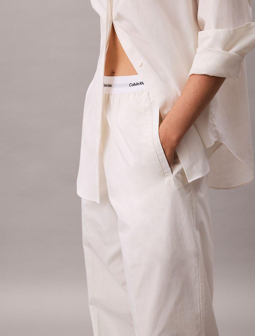 Cotton Poplin Logo Waistband Pants Product Image