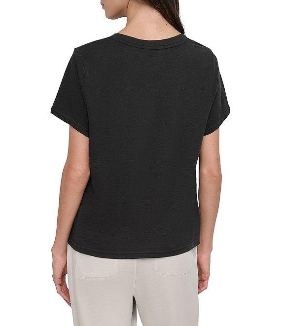 DKNY Sport by Donna Karen V-Neck Short Sleeve Slub Tee Product Image