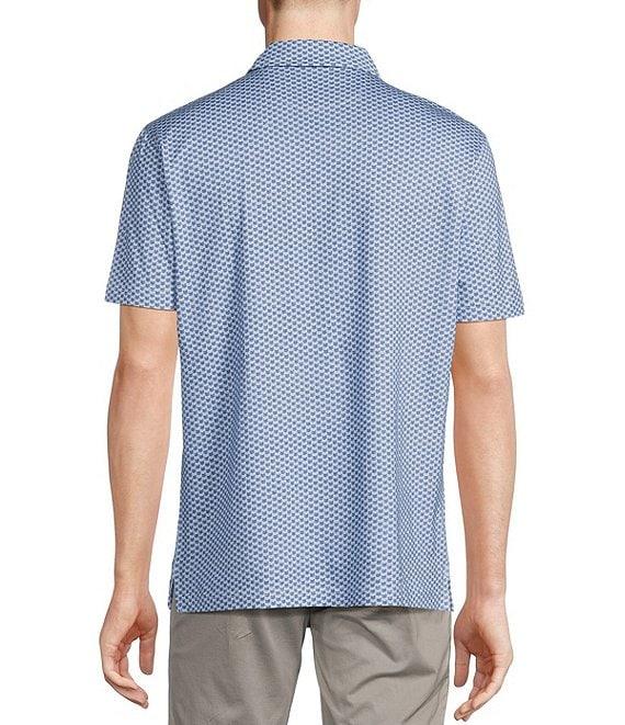 Cremieux Blue Label Classic Fit Stretch Jersey Geometric Print Short Sleeve Polo Shirt Product Image