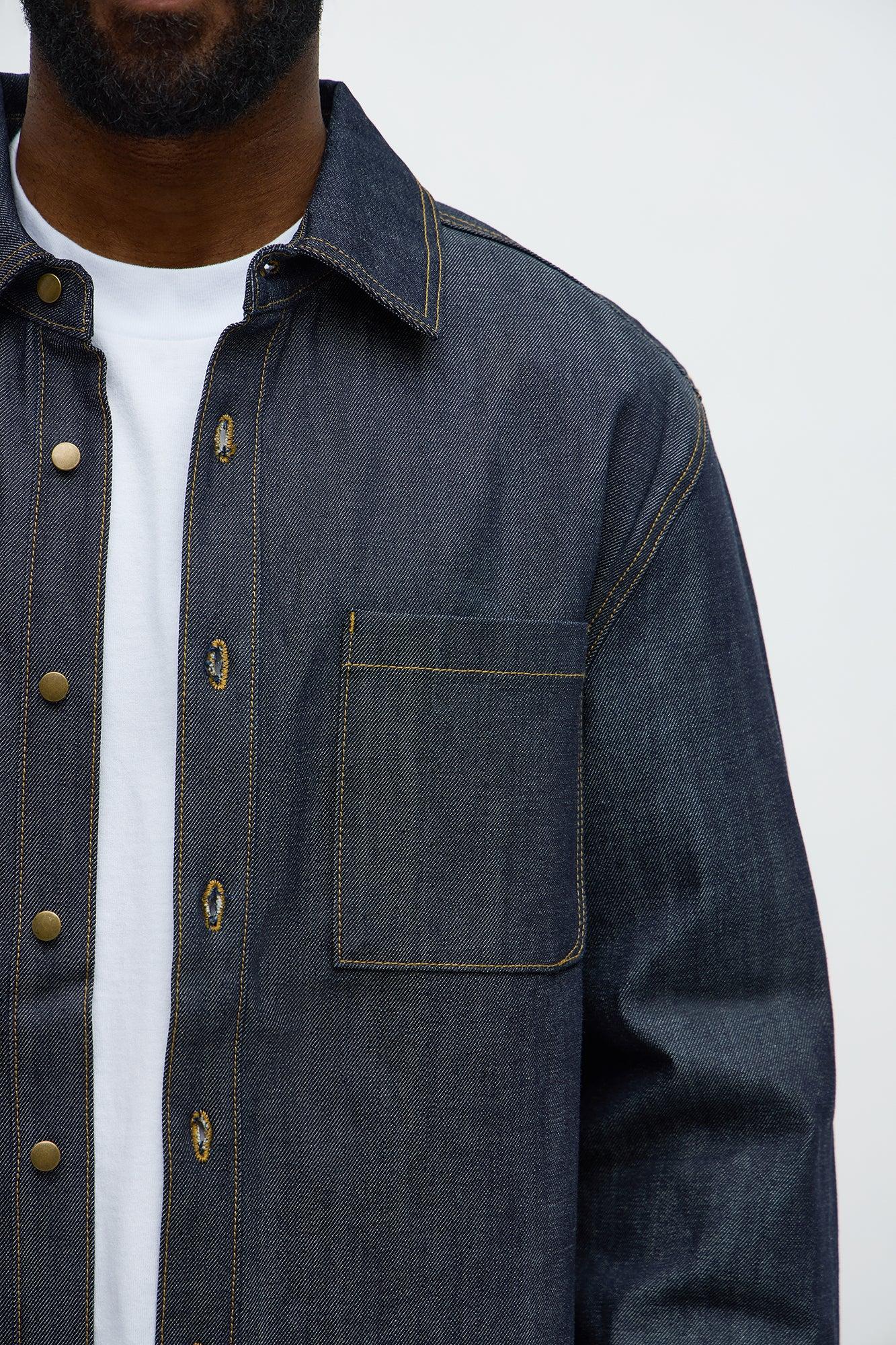 Raw Selvedge Work Denim Shirt - Indigo Male Product Image