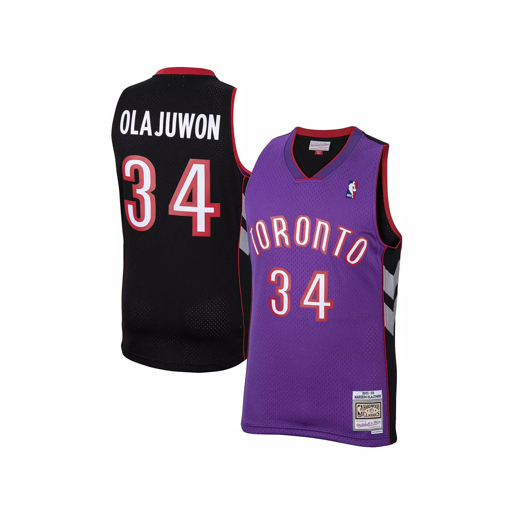 Men's Mitchell & Ness Hakeem Olajuwon Purple Toronto Raptors 2001/02 Hardwood Classics Swingman Jersey, Size: 2XL, Rpt Purple Product Image