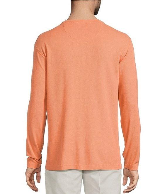 Roundtree & Yorke Long Sleeve Solid Waffle Crewneck Pullover Product Image