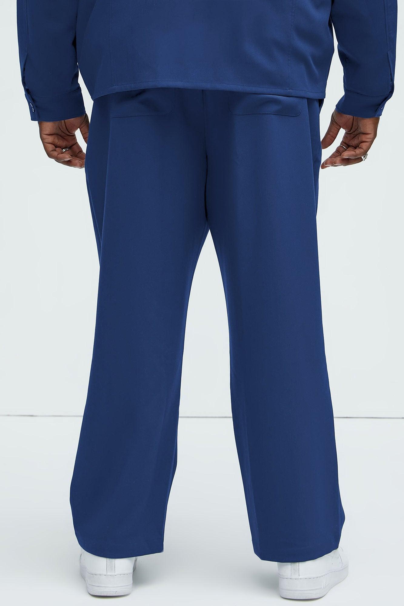 Ronan Straight Trousers - Navy Product Image