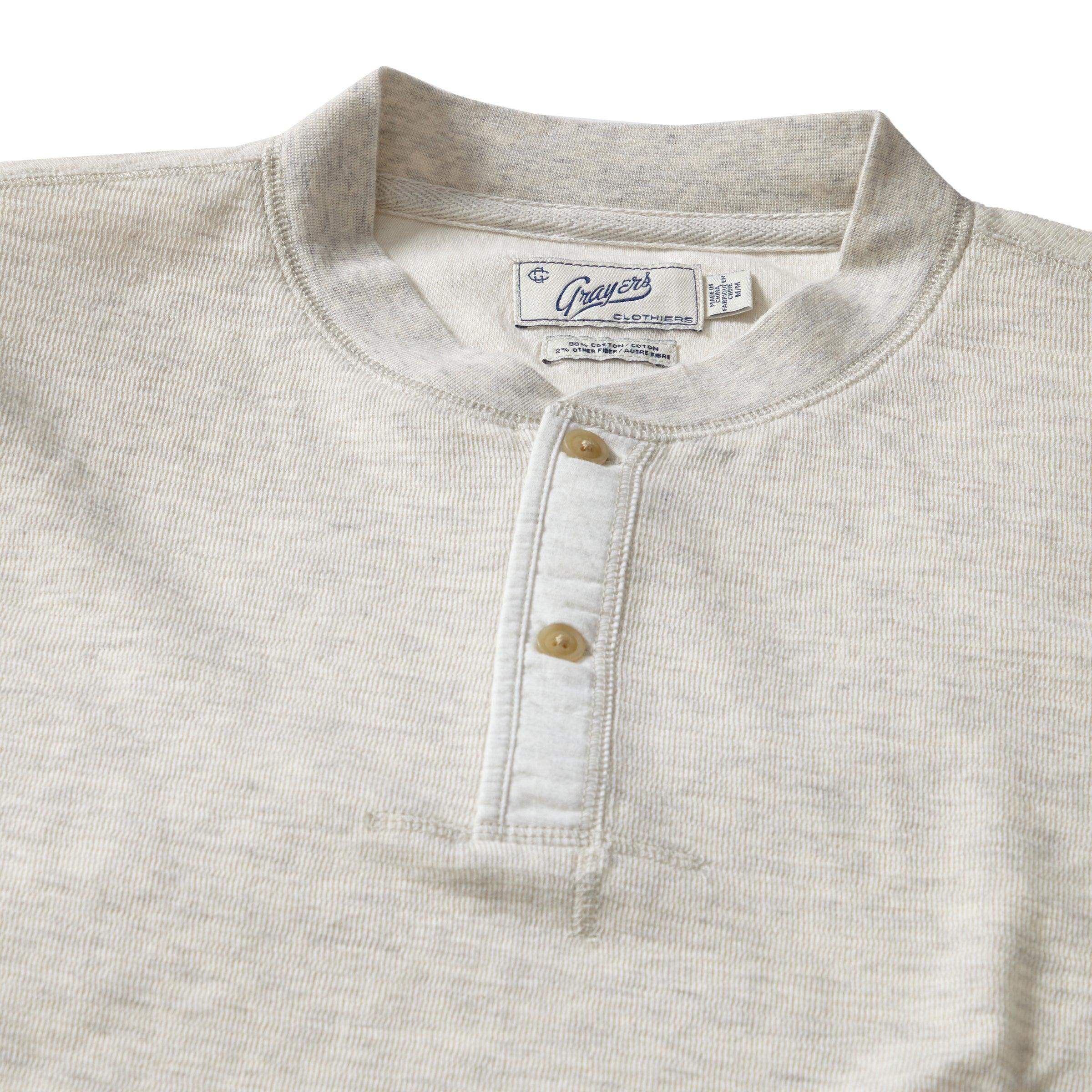 New Windsor Double Cloth Henley - Oatmeal Heather Product Image