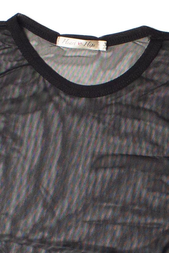 Mesh Crew Neck Long Sleeve Top Product Image