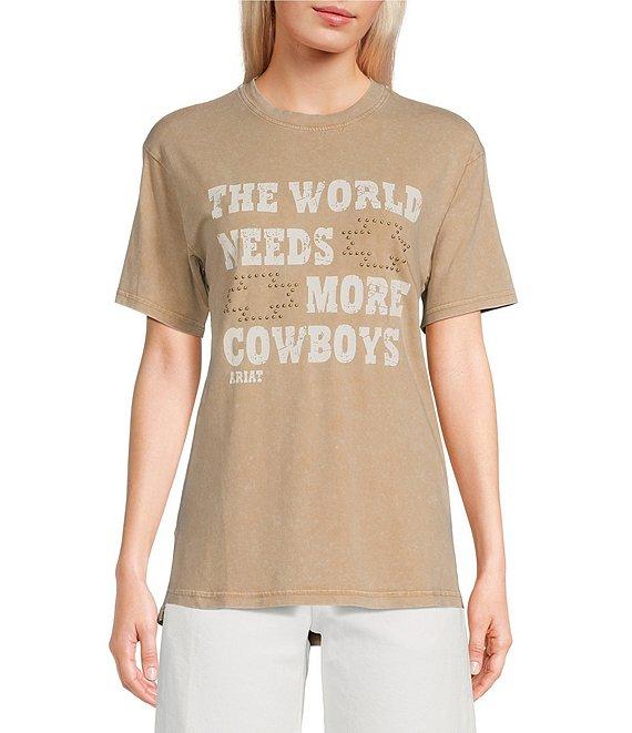 Ariat More Cowboys Western Studded Short Sleeve T-Shirt Product Image