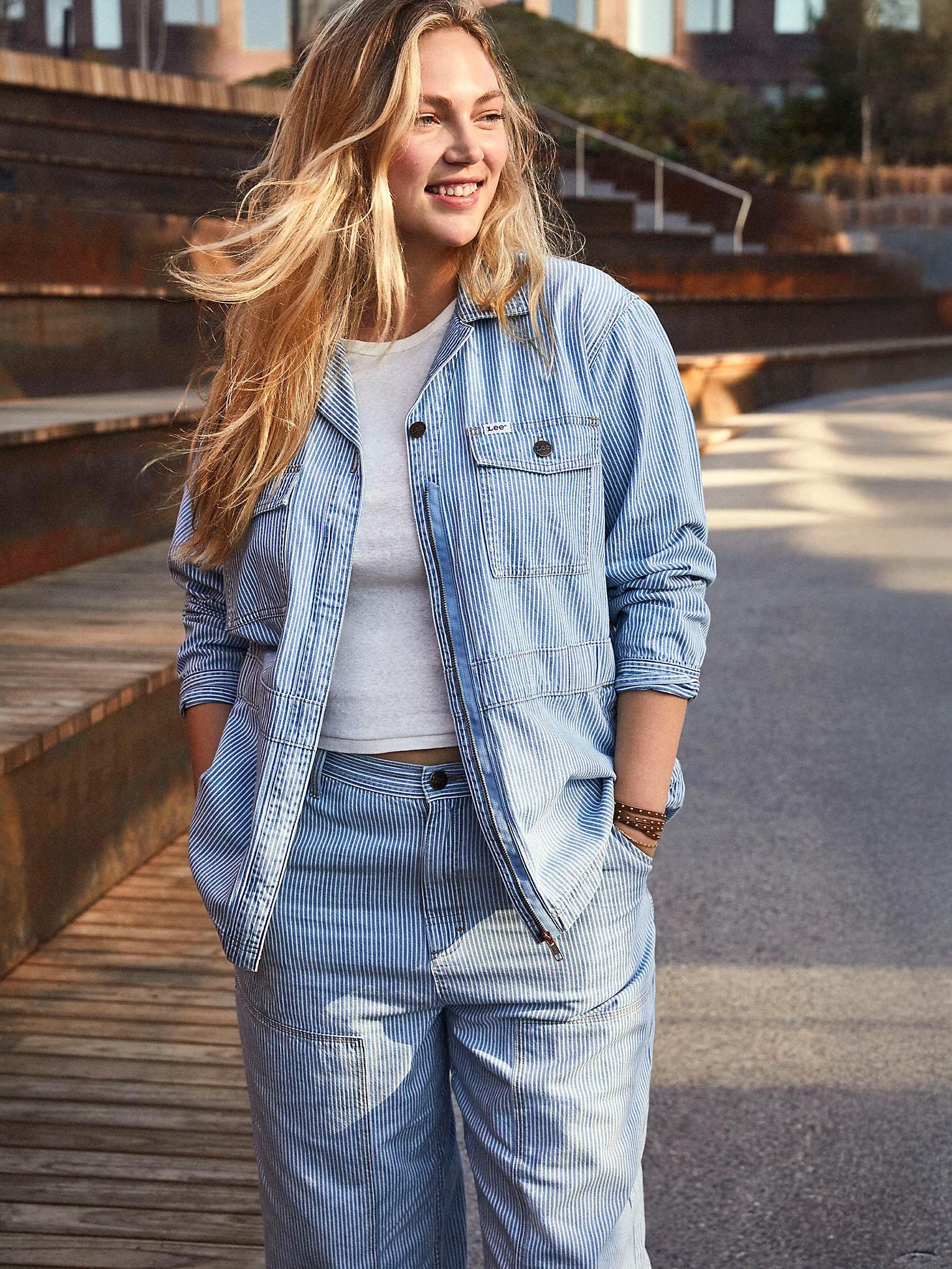 Women's Railroad Stripe Utility Jacket | Women's Jackets & Outerwear | Lee® Product Image