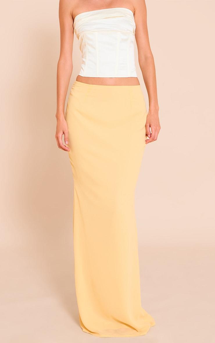 Lemon Chiffon Maxi Skirt Product Image