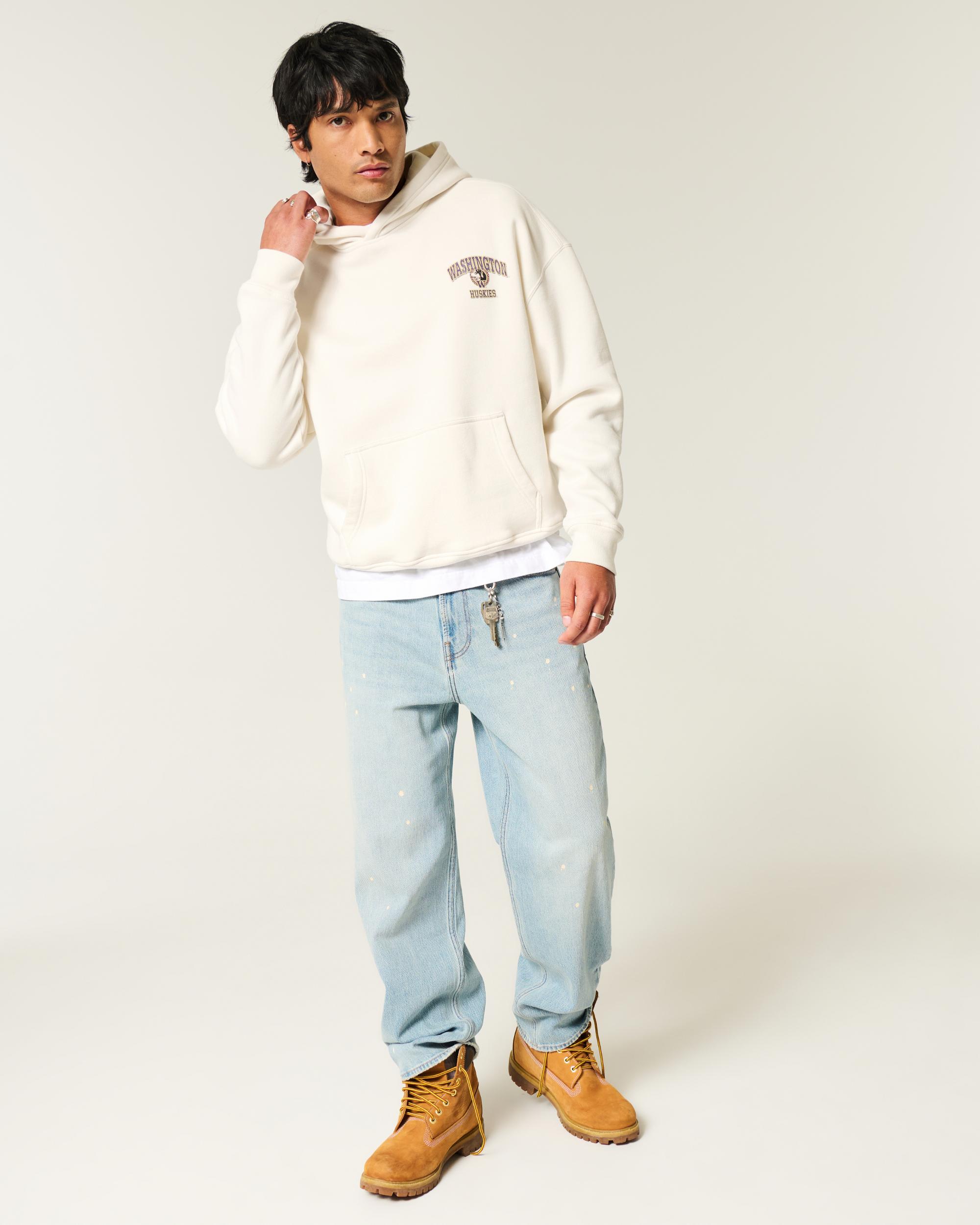 Boxy UConn Graphic Hoodie Product Image