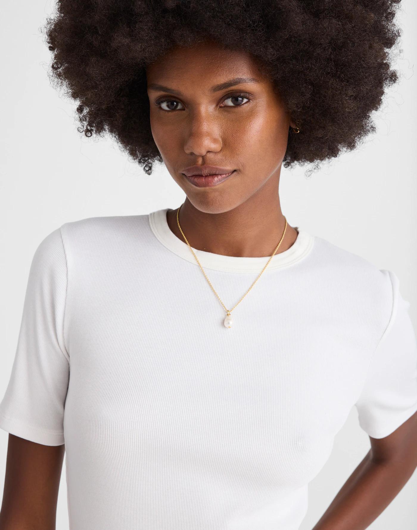 (Re)generative Cotton Ribbed Elbow-Sleeve Tee Product Image