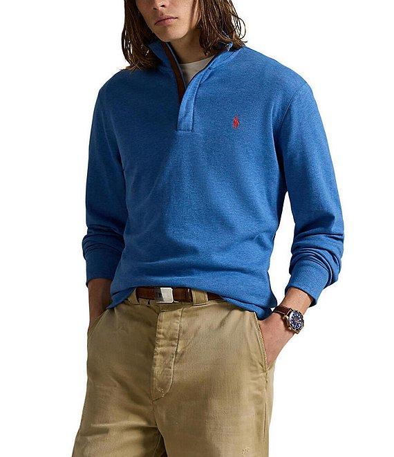 Polo Ralph Lauren Long Sleeve Luxury Jersey Quarter-Zip Pullover Product Image