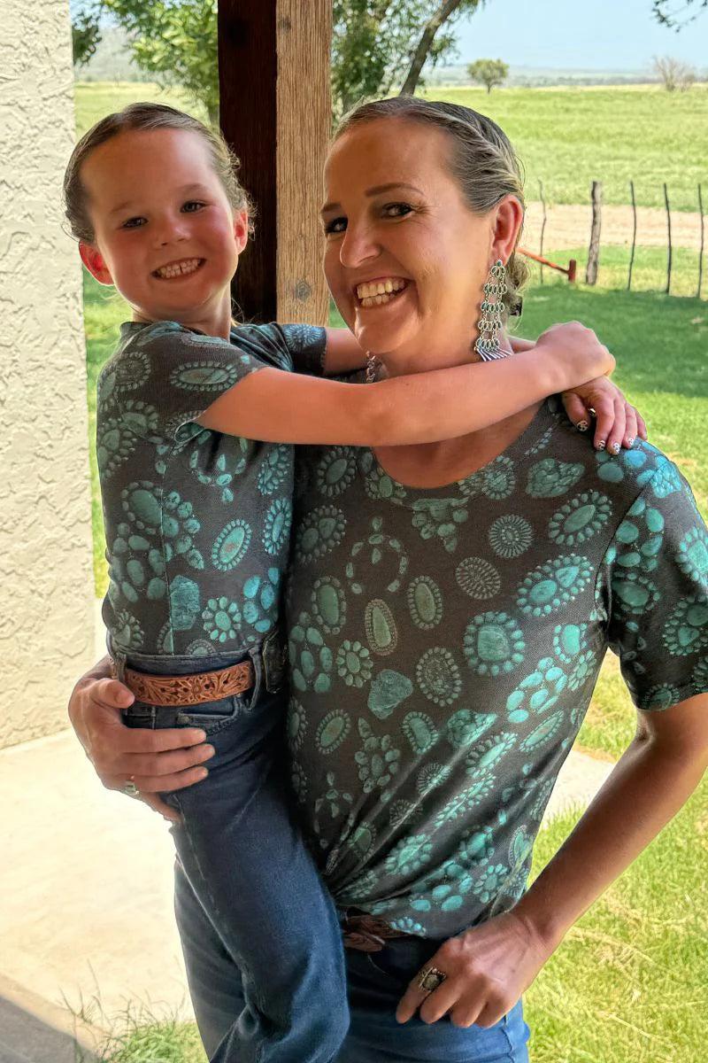 Sterling Kreek Forever In Turquoise Crew Neck Top Product Image