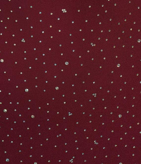 Jump Rhinestone Square Neck Spaghetti Strap Lace Up Back Gown Product Image