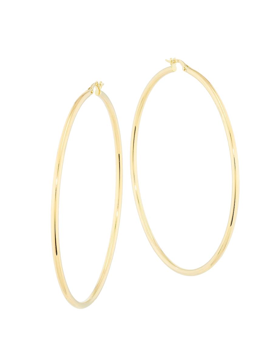 Womens 18K Yellow Gold Hoop Earrings Product Image