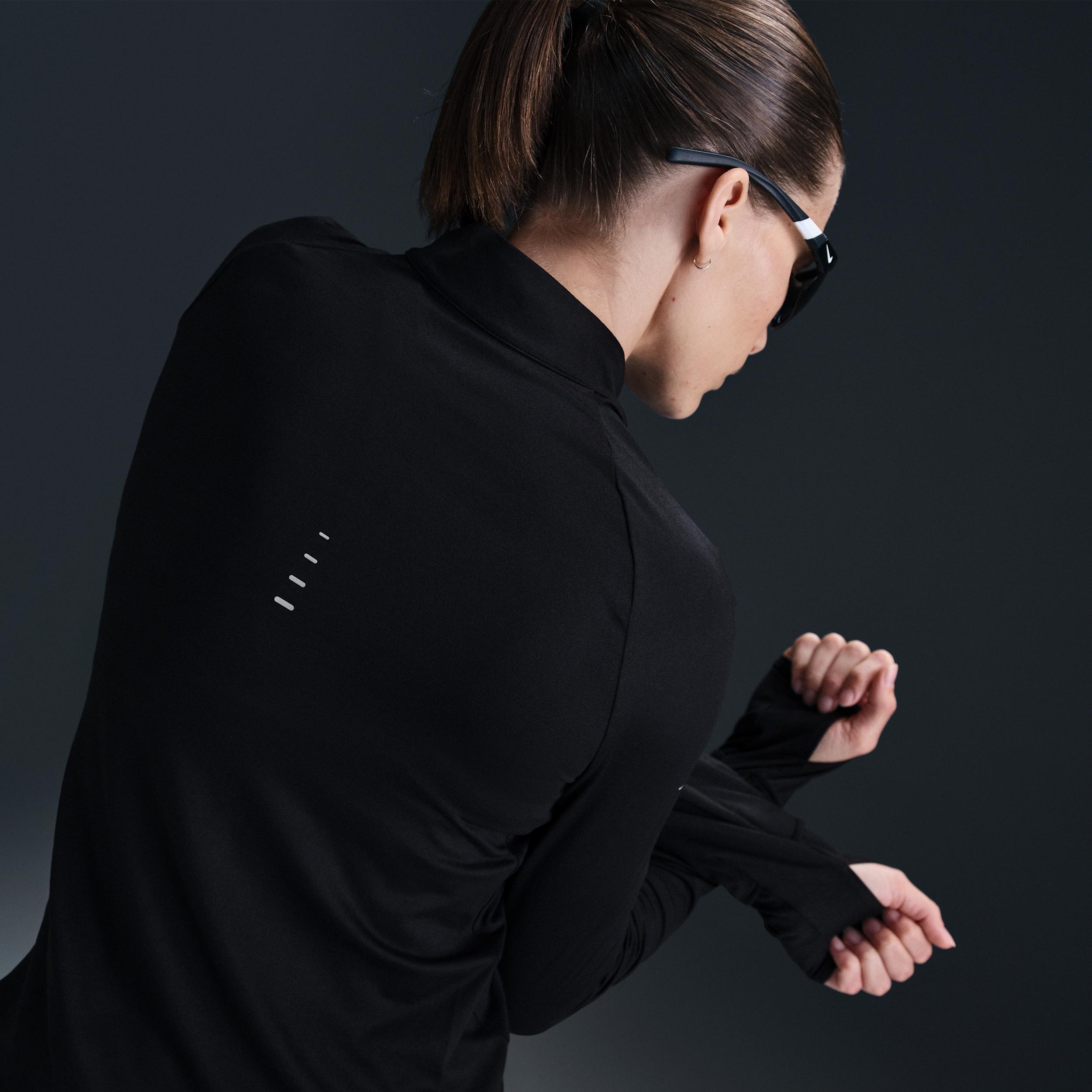 Nike Womens Swift Dri-FIT UV 1/4-Zip Running Top | HQ0499-010 Product Image