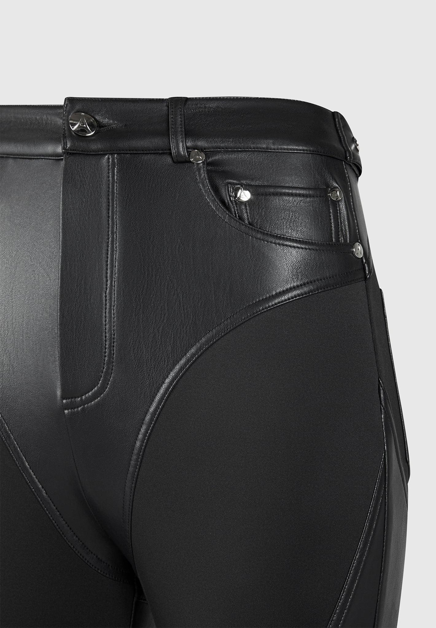 Leather Contour Leggings - Black Female Product Image