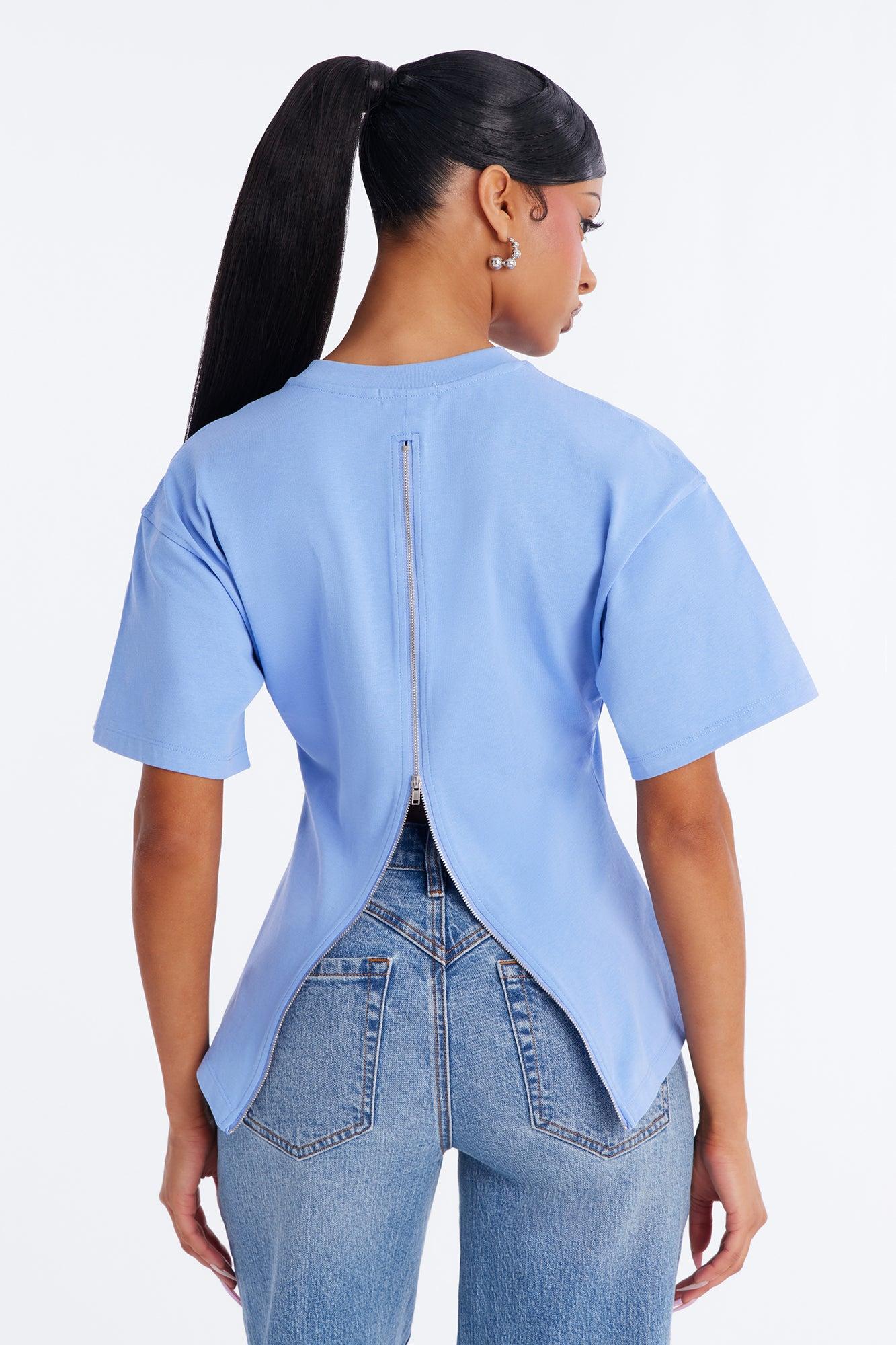 Jayden Fitted T-Shirt - Periwinkle Female Product Image