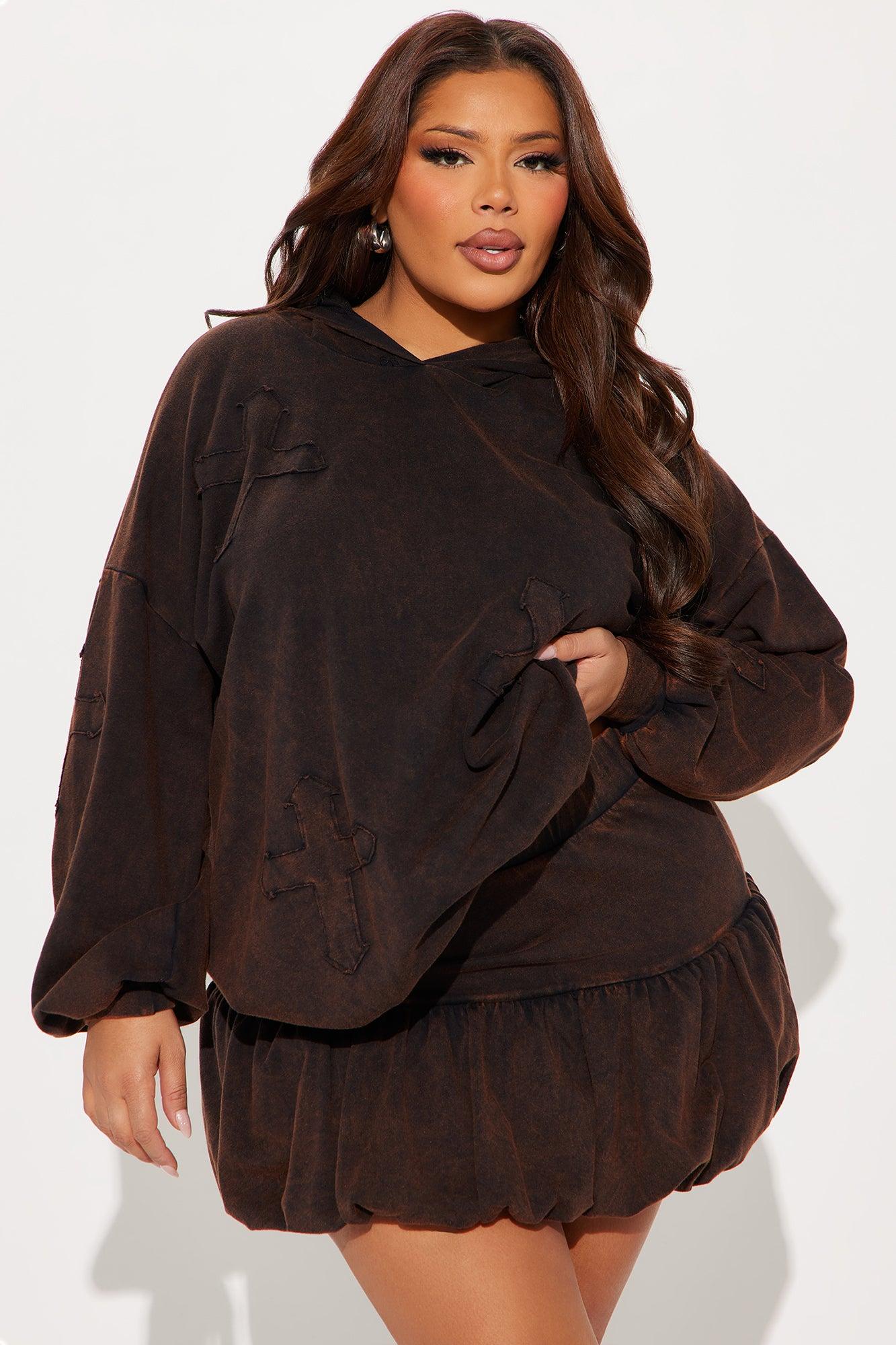 Don't Cross Me Bubble Skirt Set - Black Product Image