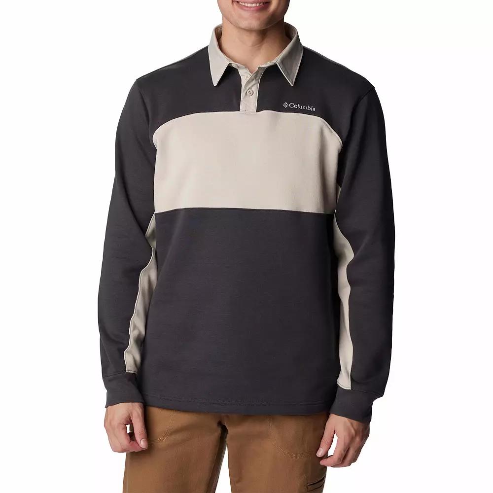 Men's Columbia Trek™ Long Sleeve Rugby Shirt, Size: Small, Shark Product Image