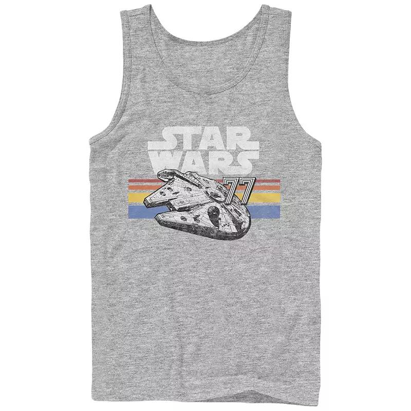 Men's Star Wars Millennium Falcon Stripes Graphic Tank Top,  Product Image
