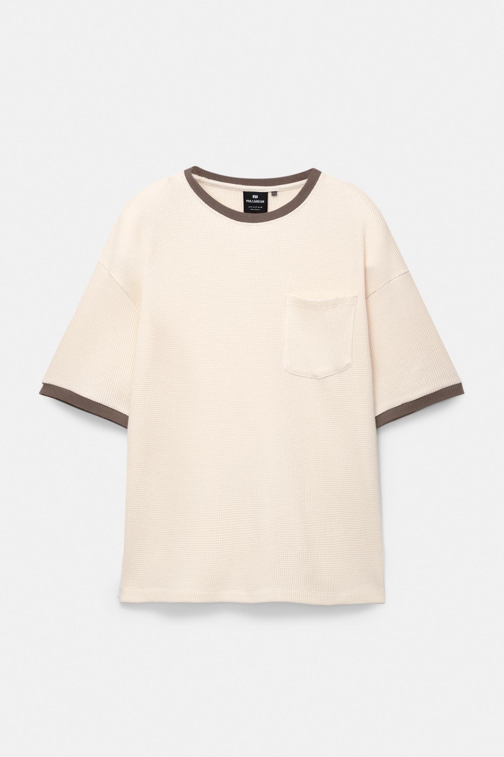 Ribbed waffle-knit T-shirt Product Image