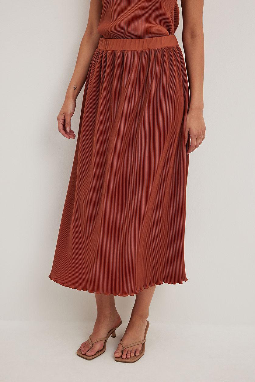 Pleated Midi Skirt Product Image