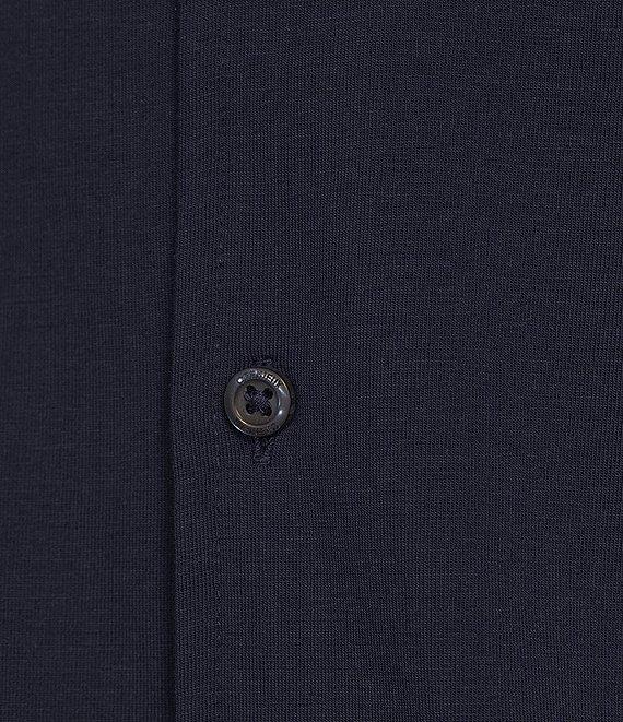 Cremieux Blue Label Stretch Jersey Solid Short Sleeve Coatfront Shirt Product Image