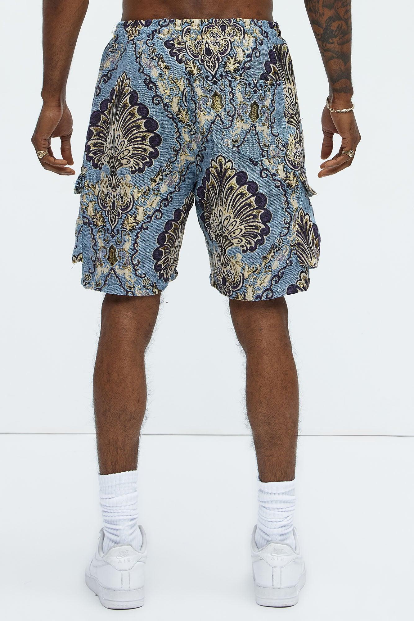 Highland Tapestry Shorts - Blue/combo Product Image