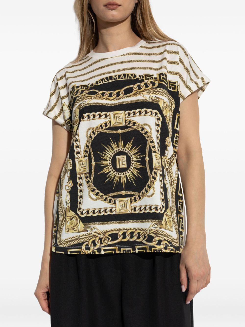baroque-pattern T-shirt Product Image