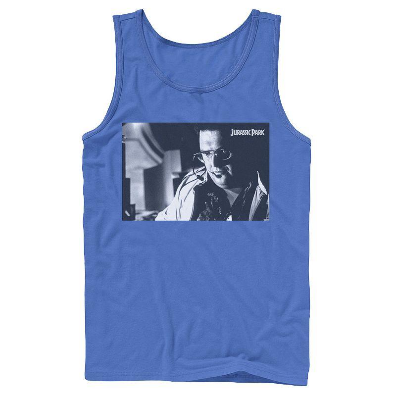 Men's Jurassic Park Dennis Nedry Computer Work Graphic Tank Top,  Product Image