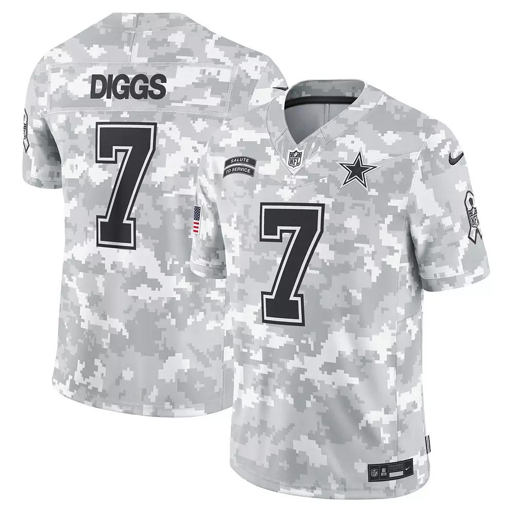 Men's Nike Trevon Diggs Arctic Camo Dallas Cowboys 2024 Salute to Service Limited Jersey, Size: 3XL, Team Product Image