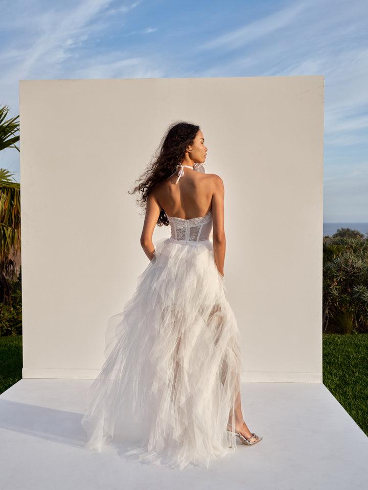 Bustier Gown — White Product Image
