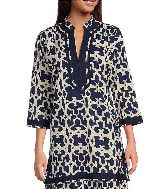 Ro's Garden Nico Printed Woven Tie Waist Wide Leg Pants Product Image