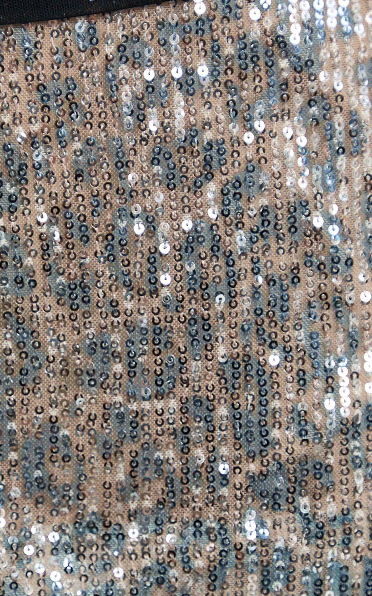 Lexie Mini Skirt - Mid Waisted Sequin Leopard Skirt in Leopard Print Product Image