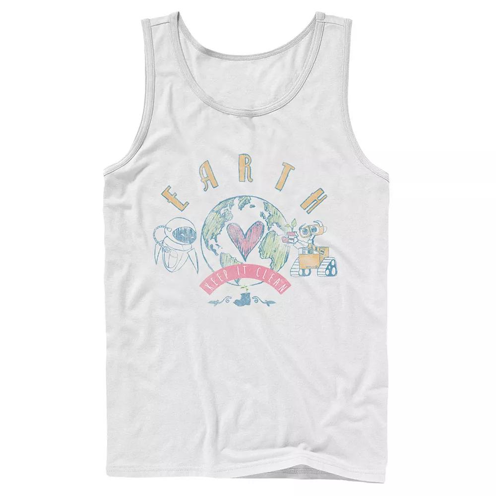 Men's Disney / Pixar Wall-E Eve Earth Keep It Clean Tank Top,  Product Image