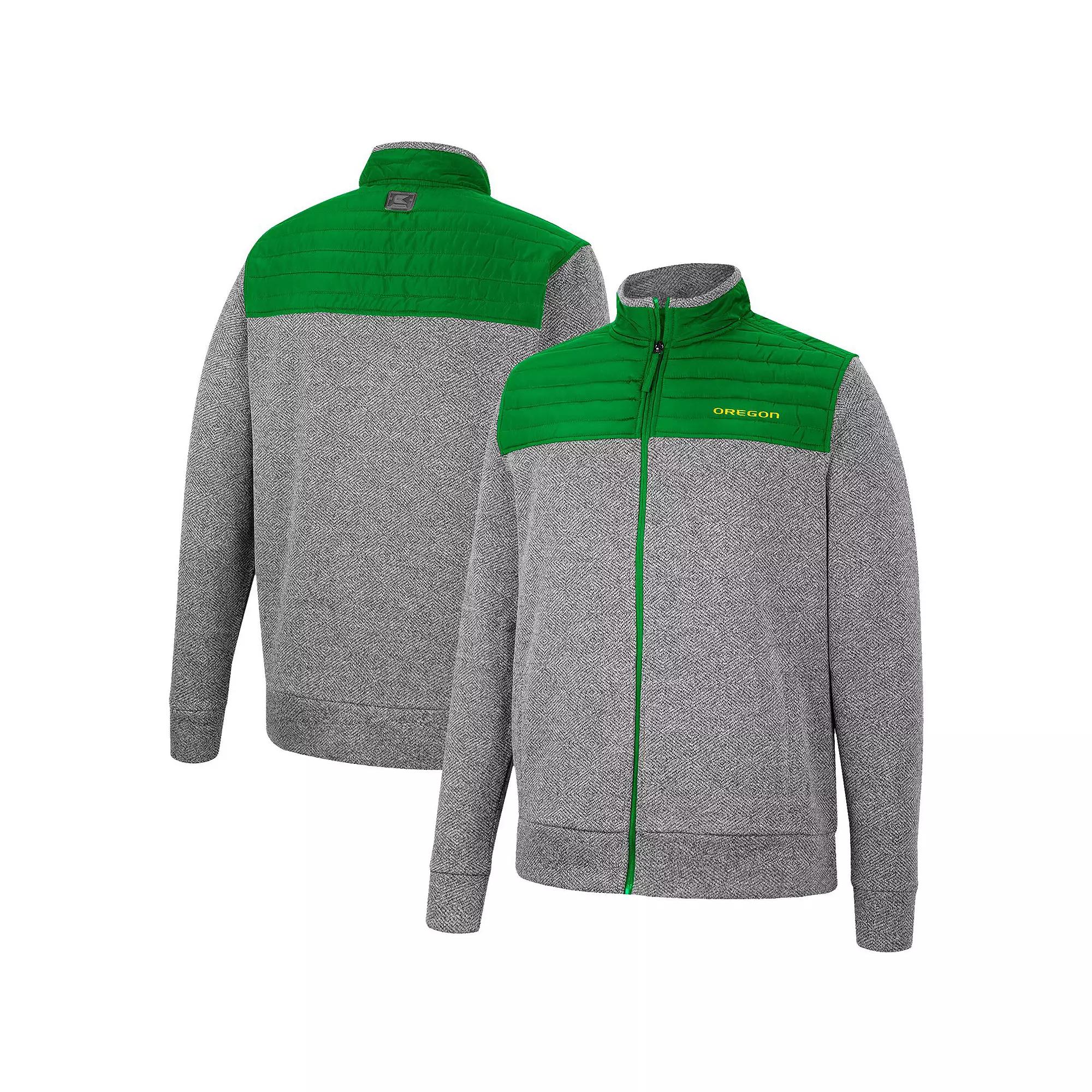 Men's Colosseum Charcoal/Royal Florida Gators Putter Herringbone Full-Zip Jacket,  Product Image