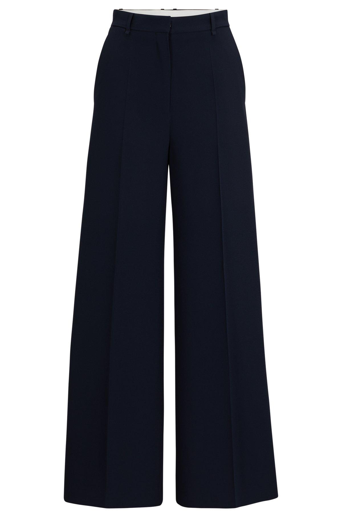 High-waisted relaxed-fit trousers with wide leg Product Image