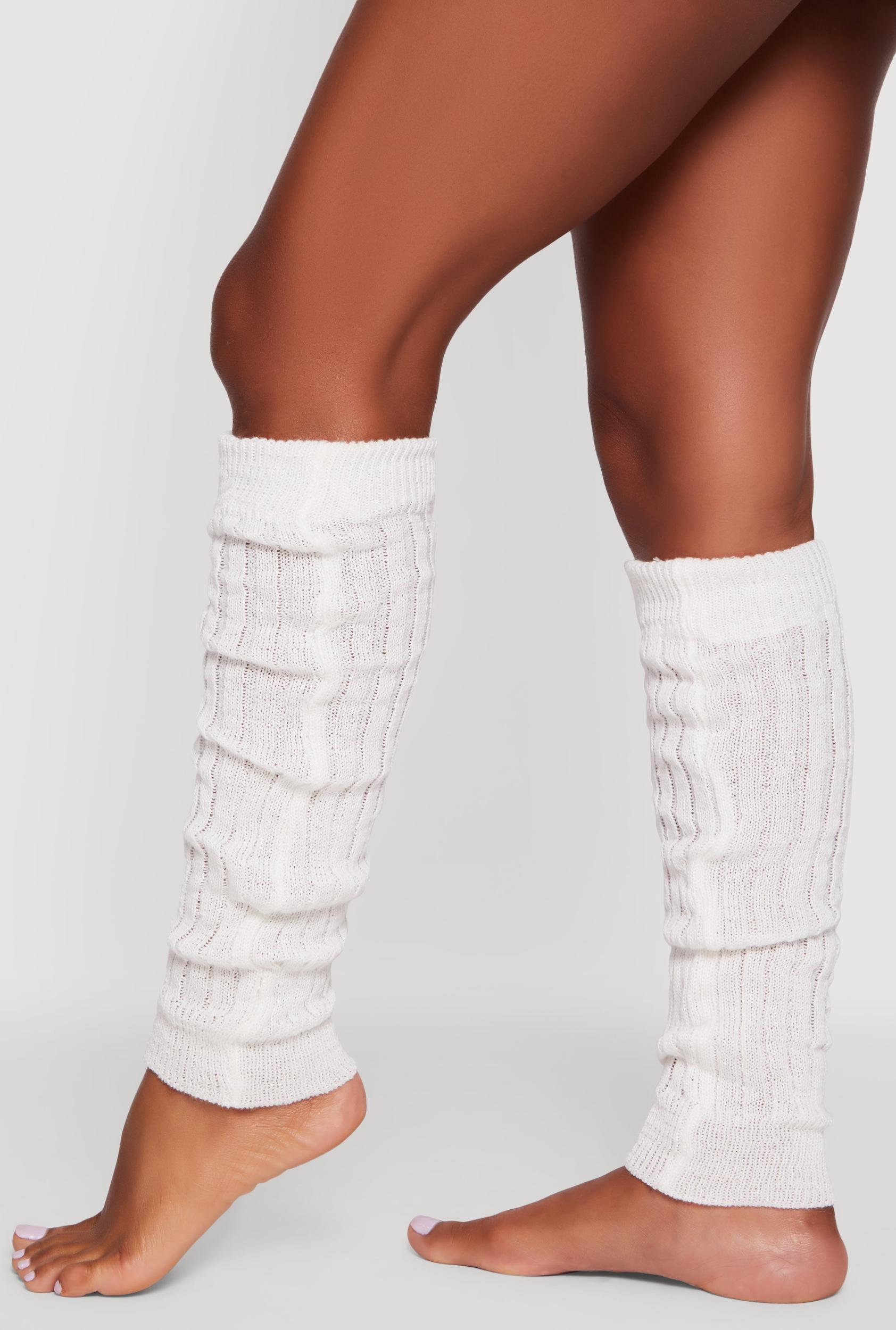 Ribbed Knit Leg Warmers Female Product Image