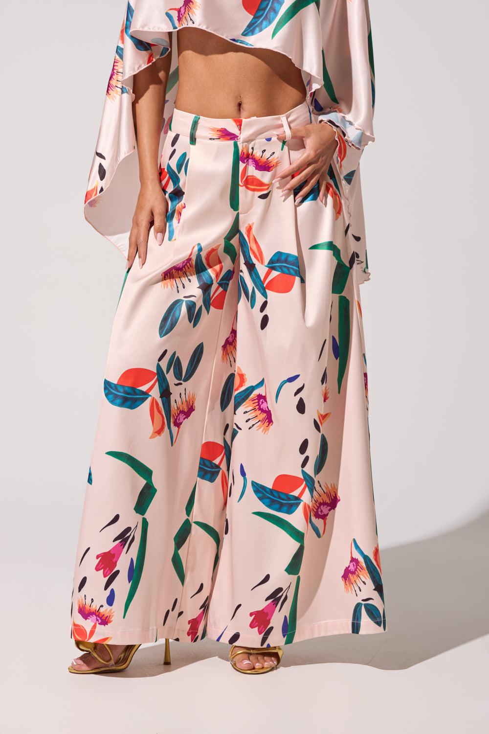 CANDY RAIN SATIN WIDE LEG PANT Product Image