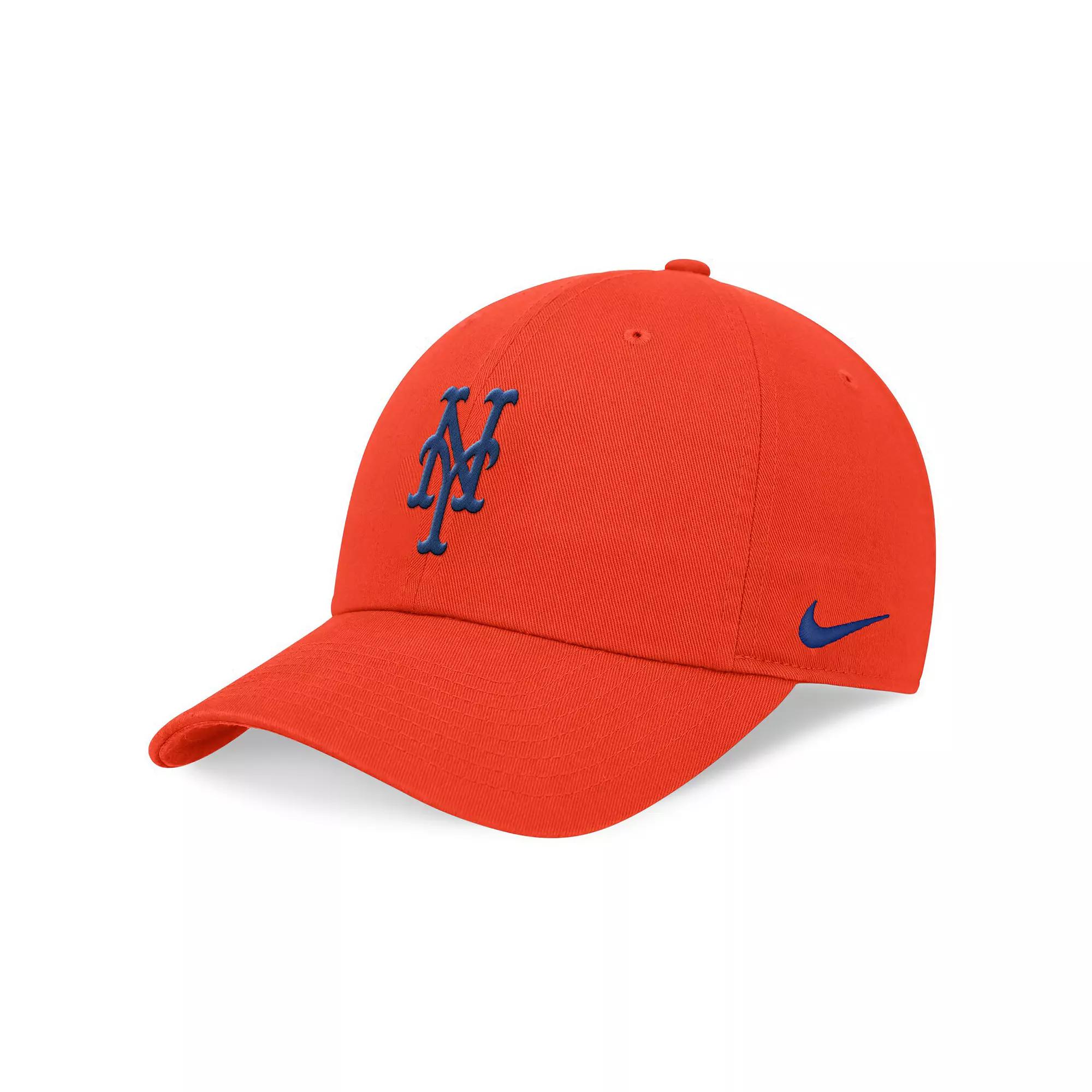 Men's Nike Orange New York Mets Evergreen Club Adjustable Hat, Size: Medium/Large Product Image
