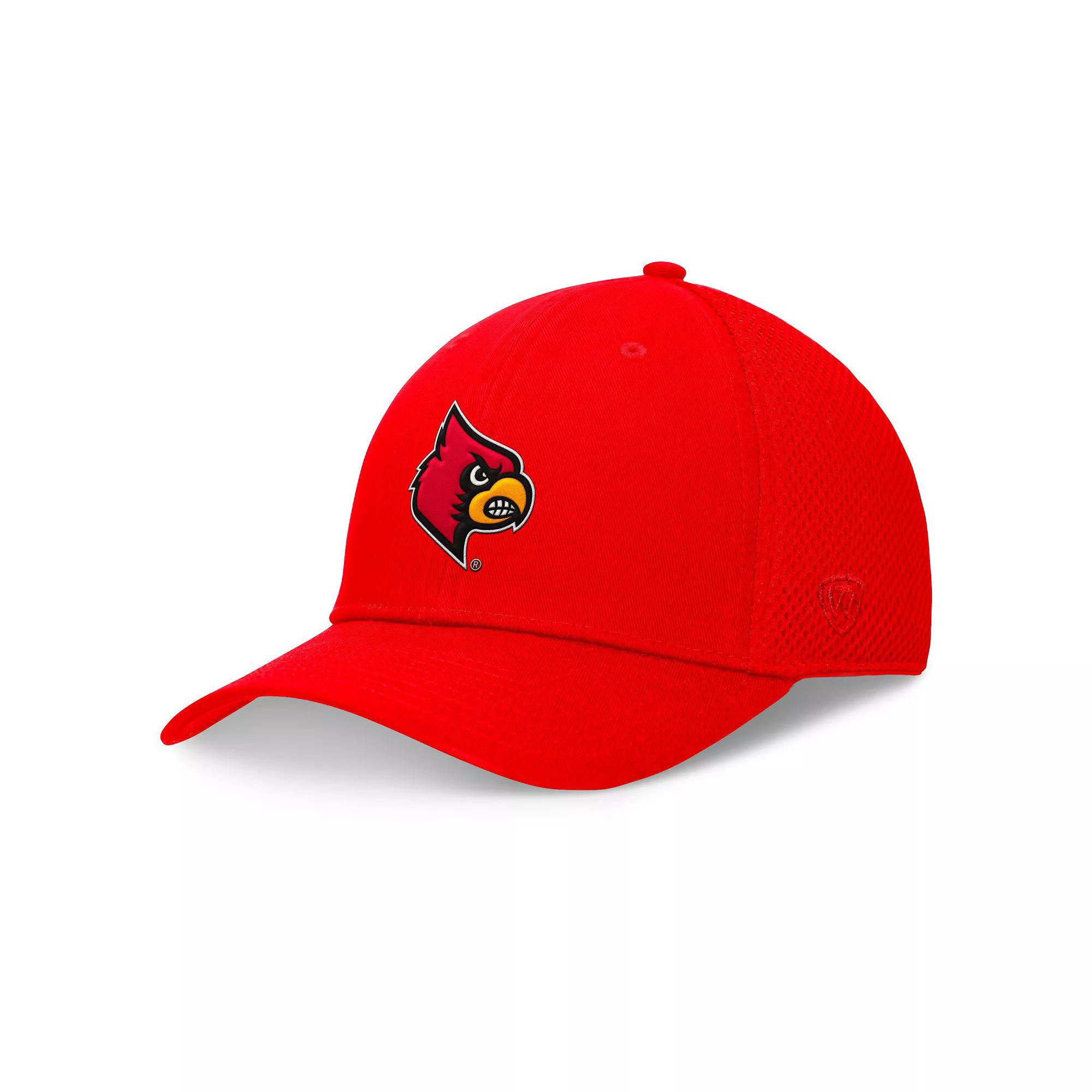 Men's Top of the World Red Louisville Cardinals Spacer Flex Hat,  Product Image