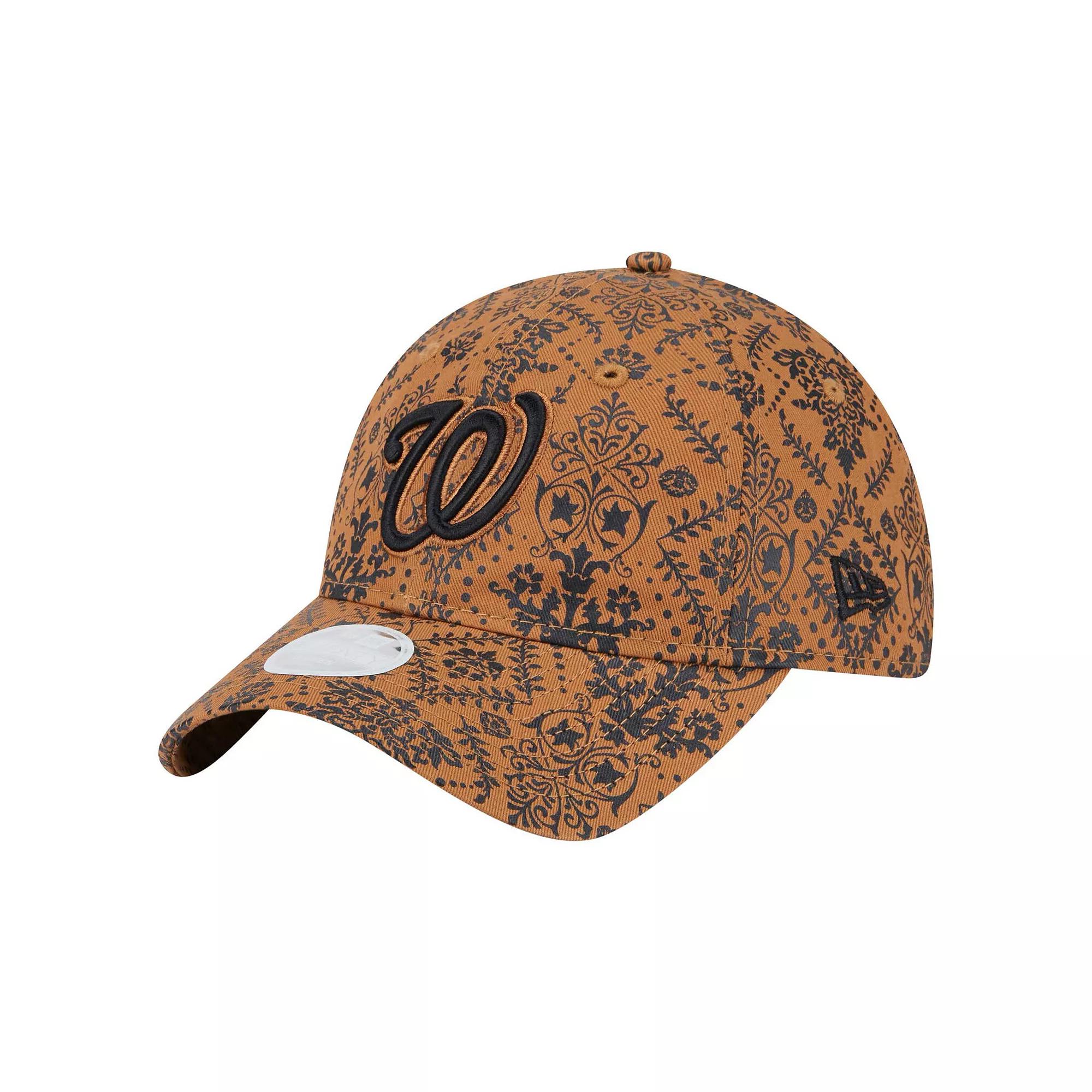 Women's New Era Brown Washington Nationals Vintage Deco 9TWENTY Adjustable Hat Product Image